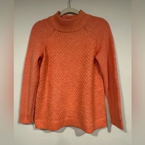 NWT Talbots Coral Orange Cowl Neck Long Sleeve Knit Sweater Women’s Plus Size X